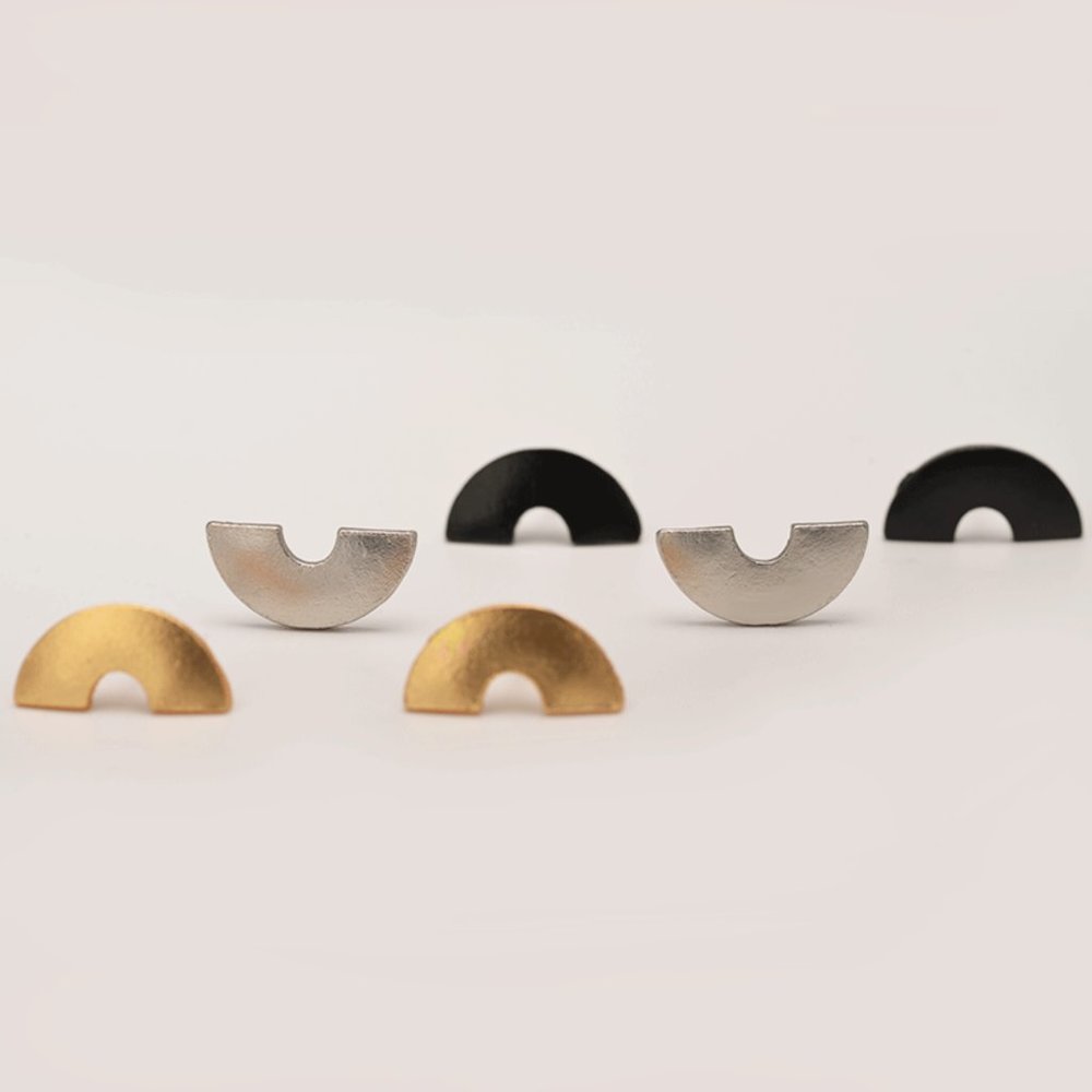 Minimalistic Stud Earrings - Picture 11 of 12